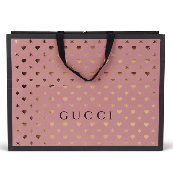 pink gucci shopping bag